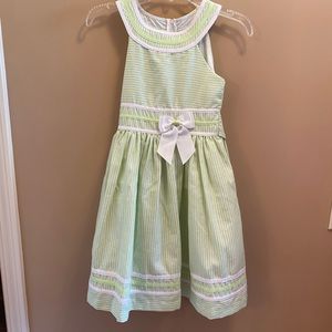 Bonnie Jean Beautiful Dresss. Green & white. Sz7. $23.00